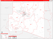 Pueblo Metro Area Wall Map Red Line Style