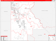 Sebring Metro Area Wall Map Red Line Style