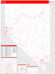 Nevada  Map Red Line Style