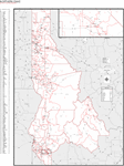 Idaho Northern State Sectional Wall Map Red Line Style