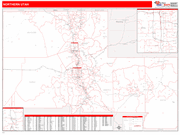 Utah Northern State Sectional Map Red Line Style