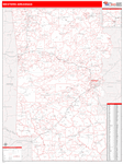 Arkansas Western State Sectional Map Red Line Style