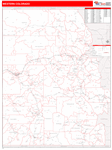 Colorado Western State Sectional Map Red Line Style