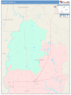 Gilchrist County FL Map Book Color - Gilchrist Fl 