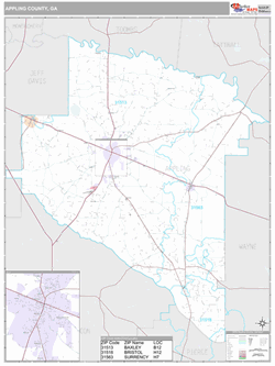 Appling County, GA Map (Premium Style)