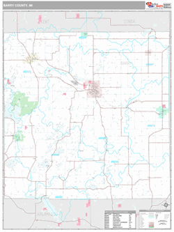 Barry County, MI Map (Premium Style)