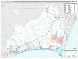 Brunswick County, NC Map (Premium Style)