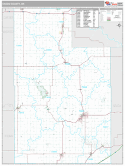 Caddo County, OK Map (Premium Style)