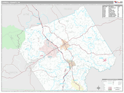 Carroll County, VA Map (Premium Style)