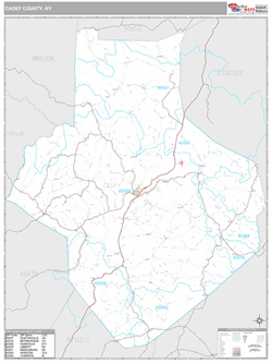 Casey County, KY Map (Premium Style)