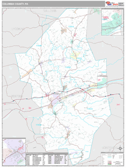 Columbia County, PA Map (Premium Style)