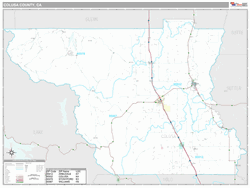 Colusa County, CA Map (Premium Style)