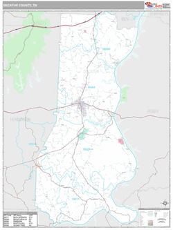 Decatur County, TN Map (Premium Style)