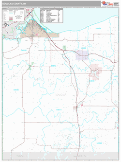 Douglas County, WI Map (Premium Style)