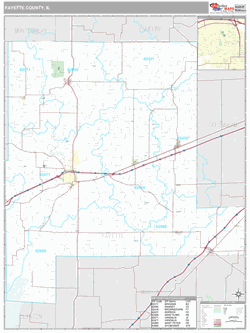 Fayette County, IL Map (Premium Style)