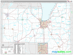 Fond Du Lac County, WI Map (Premium Style)