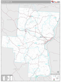 Gallia County, OH Map (Premium Style)