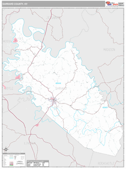 Garrard County, KY Map (Premium Style)