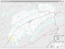 Grainger County, TN Zip Code Map (Premium Style)