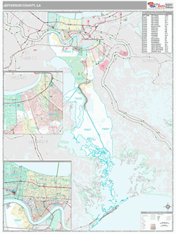 Jefferson Parish (County) , LA Map (Premium Style)