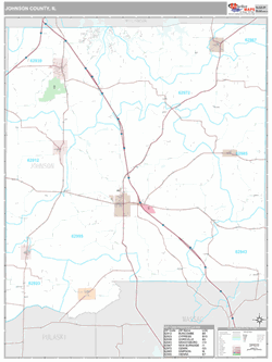 Johnson County, IL Map (Premium Style)