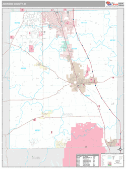 Johnson County, IN Map (Premium Style)