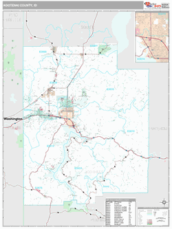 Kootenai County ID Map Premium Style   Kootenai Id 