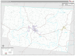 Macon County, TN Map (Premium Style)