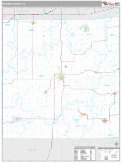 Madison County, IA Map (Premium Style)