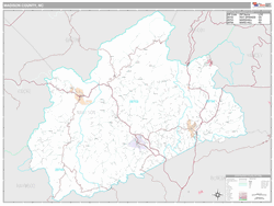 Madison County, NC Map (Premium Style)