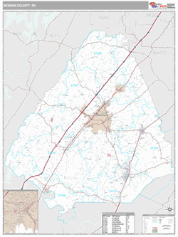 Mcminn County, TN Map (Premium Style)