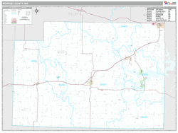 Monroe County, MO Map (Premium Style)