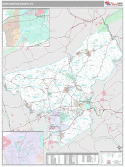 Northampton County, PA Zip Code Map (Premium Style)