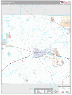 Parker County, TX Map (Premium Style)