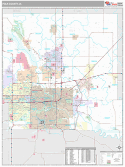 Polk County IA Map Premium Style   Polk Ia 