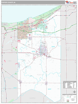 porter county map select maps premium indiana
