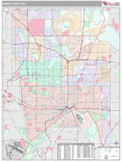 Ramsey County, MN Map (Premium Style)