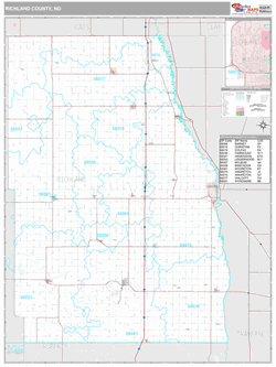 Richland County, ND Map (Premium Style)