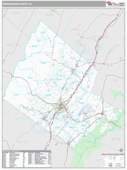 Rockingham County, VA Map (Premium Style)