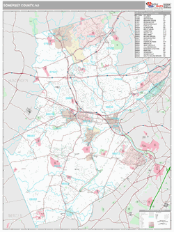 Somerset County, NJ Map (Premium Style)