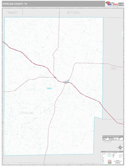 Sterling County, TX Map (Premium Style)