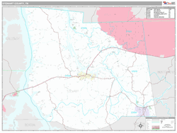 Stewart County, TN Map (Premium Style)