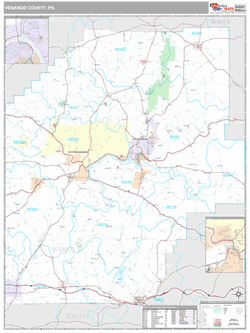 venango county pa select maps