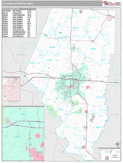 Columbia Metro Area Map (Premium Style)