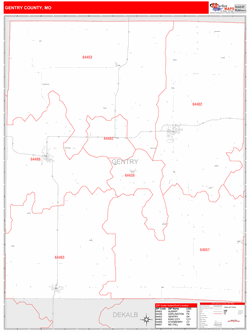 Gentry County, MO Map Book (Red Line Style)