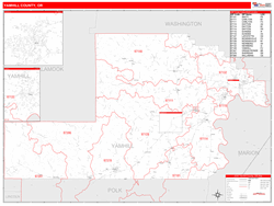 Yamhill County, OR Map Book (Red Line Style)