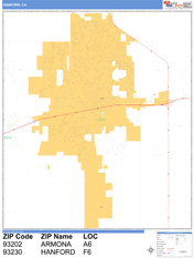 Hanford Digital Map Basic Style