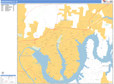 Hendersonville Digital Map Basic Style