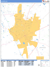 Valdosta Digital Map Basic Style