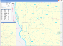 Adams County, IL Digital Map Basic Style